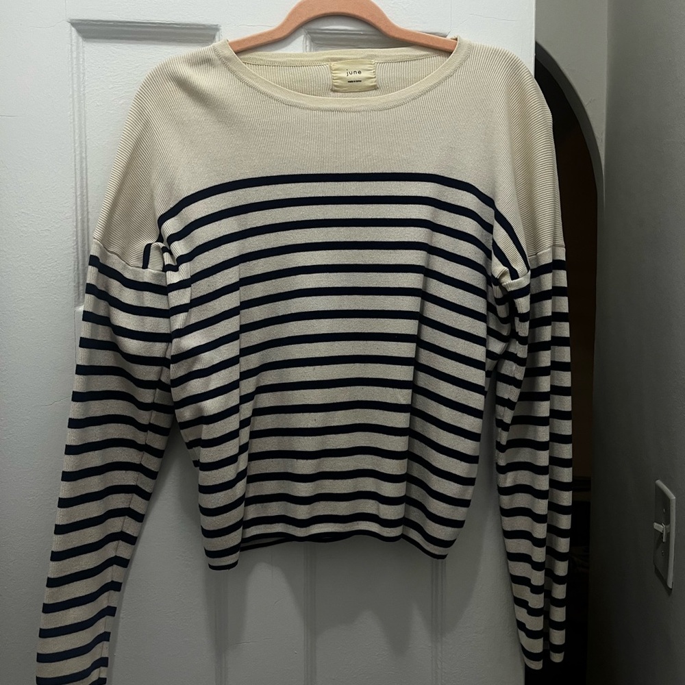 Striped Navy Long Sleeve Sweater